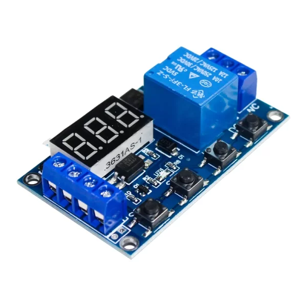 Timer Relay DC 6-30V 1-Channel Power Relay Module with Adjustable Timing Cycle-Smartiphi-1