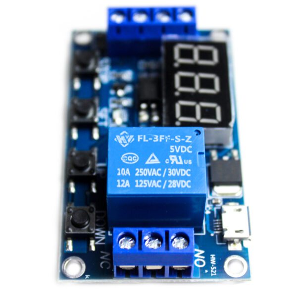 Timer Relay DC 6-30V 1-Channel Power Relay Module with Adjustable Timing Cycle-Smartiphi-2