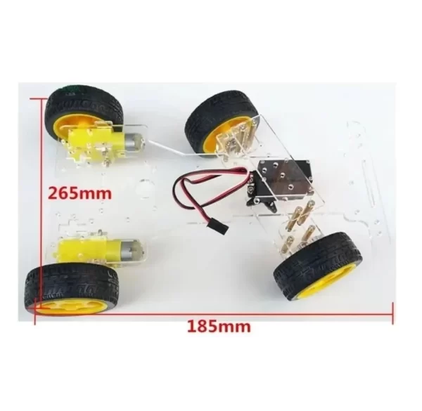 4 WD Single Layer Smart Car Chassis-Smartiphi-3