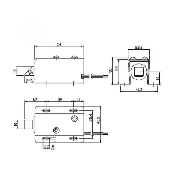 DC 12V Cabinet Door Lock Electric Lock Assembly Solenoid-Smartiphi-2