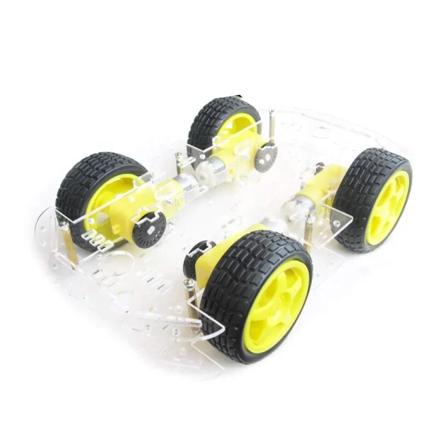 4 WD Double Layer Smart Car Chassis Kit - Image 4