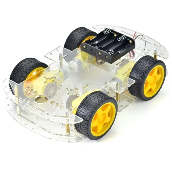 4 WD Double Layer Smart Car Chassis Kit