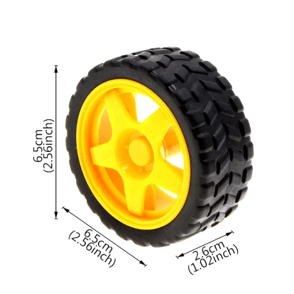 65mm Robot Wheel for BO Motors - Image 4