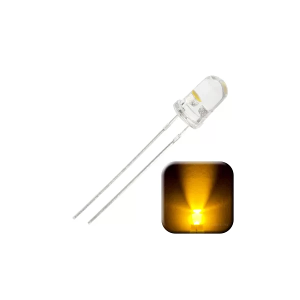 KitSmart 5mm Ultra Bright LED - 100 pieces kit - Clear Yellow